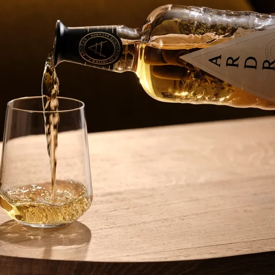 Ardray blended Scotch whisky being poured into glass