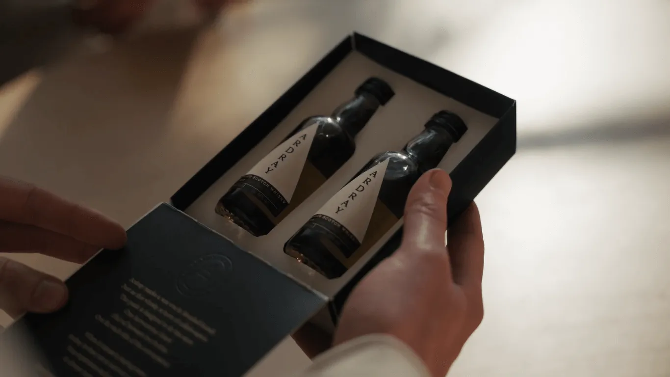 Ardray blended scotch experience pack bottles packaged