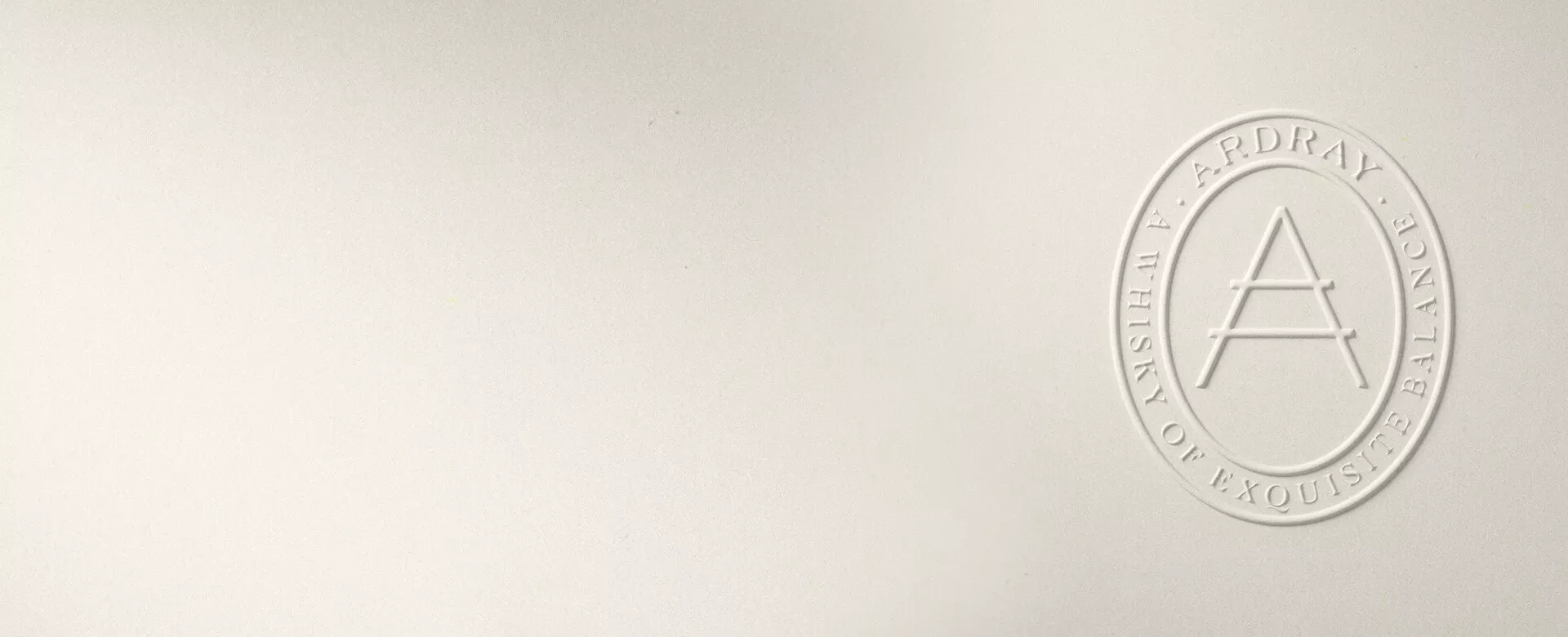 Ardray seal embossed on off white paper